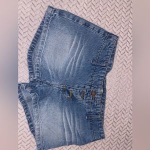 Washed out booty shorts